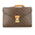 Louis Vuitton Briefcase Marrone Cotone  ref.397327