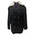 Manteau à boutonnage doublé Burberry avec col en peau de mouton en laine noire  ref.397339