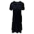 Vestido midi estilo camiseta en lana negra Theory Negro  ref.397355