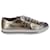 Miu Miu Calzature Donna Gold Glitter Sneakers Golden Metallic Leather  ref.397366
