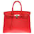 Bolso Birkin Luminous Hermès 35 en cuero Togo rojo capuchino, adornos de metal plateado paladio Roja  ref.397972