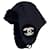 Chanel schwarze Lammfell-Mouton-Fliegermütze Pelz  ref.398044