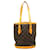 Bucket Louis Vuitton Brown-Monogramm-kleiner Eimer Braun Leder Leinwand  ref.398604