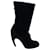 Givenchy Round Toe Curved Calf Length Boots in Black Suede  ref.399223