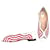 Fendi Wave peeptoe flats in white leather with red stripes  ref.399245