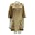 Diane Von Furstenberg DvF Daten silk dress in muted gold Golden Bronze Elastane  ref.399403