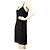 MCM Cocktailkleid mit Spaghettiärmeln und Perlen 38 Schwarz - Ansicht 3