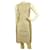 Dolce & Gabbana Robe débardeur sans manches beige métallisé sans ourlet longueur genou Sz 42 Soie Polyester  ref.399633