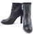 Stuart Weitzman Black Leather Ankle Mitten Plonge Boots