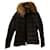 Moncler Racoon Fur Nylon Bleu Marine  ref.399937