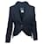 Timeless Chaqueta Chanel de botonadura sencilla en tweed azul Algodón  ref.399939