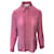 Chemise à manches longues plissée Gucci en soie rose  ref.399945