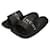 [Used]  GIVENCHY　 logo design sandals (Black) Rubber  ref.400206