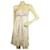 DOLCE & GABBANA 100% Silk Umbrellas Pattern Bustier Top Sleeveless Dress 42 Pink  ref.400226