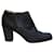 low boots Sergio Rossi size 38 Black Pony-style calfskin  ref.400304