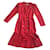 Balenciaga Wollkleid Rot Wolle  ref.400396