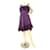 Elie Saab New Purple Silk Ruffled Knee Length Cocktail Evening dress sz 44 Polyester  ref.400506