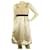 Vera Wang Maids Bridesmaids Beige Black Belt Tulle Bust Bubble Hem Dress Size 10 Polyester  ref.400584
