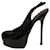 Yves Saint Laurent Zapatos destalonados de charol YSL TribToo Rive Gauche Negro  ref.401083