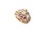 CHANEL BAUMER T RING54 ROSE GOLD DIAMONDS AQUARTED MARINES TOURMALINES RING Golden Pink gold  ref.401213