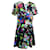 Robe de cocktail Versus Versace à imprimé fluro abstrait avec épingle à nourrice Polyester Multicolore  ref.401695