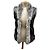 Chaqueta sublime reversible de piel de cordero Hironaé Negro Gris antracita