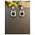 David Yurman Albion hampton blue topaz & Diamond 7mm x 7mm drop earrings Dark blue Silver hardware - view 7