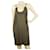Bui de Barbara Bui Mini vestido de viscosa con tirantes finos de color caqui 38  ref.403271