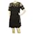 Autre Marque Kendall + Kylie Schwarzes perforiertes Mini-Kleid mit kurzen Ärmeln Gr. S Polyester  ref.403280