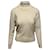 Victoria Victoria Beckham Turtleneck Button Back Sweater in Cream Wool White Cotton  ref.403478