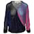Diane Von Furstenberg Halbtransparente Bluse aus schwarzer Viskose Zellulosefaser  ref.403516