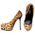 Yves Saint Laurent Saint Laurent YSL Tribtoo platforms in leopard print calf-hair Multiple colors Wool  ref.403555
