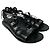 Ancient Greek Sandals Antigone Sandali Greci Gladiatori Antigone in Pelle Nera - vista 3