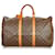 Louis Vuitton Brown Monogram Keepall 50 Leather Cloth  ref.403731