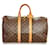 Louis Vuitton Brown Monogram Keepall 45 Leather Cloth  ref.403848