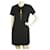 Autre Marque Kendall + Kylie Safari Front Lace-Up Dress Mini-Länge Kleid mit kurzen Ärmeln Gr. XS Schwarz Polyester  ref.403869