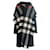 BURBERRY NEW WOOL SCARF Black White Red  ref.403906