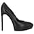 Sapatos de plataforma de couro Saint Laurent Janis Preto Bezerro-como bezerro  ref.404328