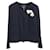 Chanel chaqueta negra con ribete de lazo a rayas Negro Poliamida  ref.404452
