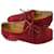 Mellow Yellow Derbies with glitter heels Dark red Leather Deerskin  ref.404456