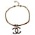 Cambon Chanel Necklace Golden Leather  ref.404793