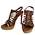 Miu Miu Sandals Beige Golden Leather  ref.405428