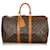 Louis Vuitton Monograma Marrom Keepall 45 Couro Lona  ref.405545