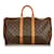 Louis Vuitton Brown Monogram Keepall 45 Leather Cloth  ref.405560