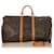 Louis Vuitton Brown Monogram Keepall Bandouliere 55 Leather Cloth  ref.405567