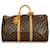 Louis Vuitton Brown Monogram Keepall 50 Leather Cloth  ref.405584
