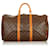 Louis Vuitton Monograma Marrom Keepall 50 Couro Lona  ref.405650