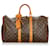 Louis Vuitton Brown-Monogramm-Keepall 45 Braun Leder Leinwand  ref.405776