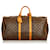 Louis Vuitton Brown-Monogramm-Keepall 55 Braun Leder Leinwand  ref.406333