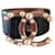 Cinturón Chanel Gold CC de cuero negro perla  ref.406875